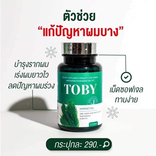 🌿ส่งฟรี 🌿Toby Horsetail โทบี้หญ้าหางม้า โทบี้วิตามินลดผมร่วง ลดผมร่วง เพิ่มผมเกิดใหม่ ผมร่วงหลังคลอด หัวล้าน