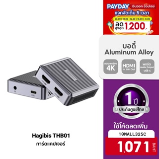 ภาพหน้าปกสินค้า[1071 ดูโค้ดรูป 2] Hagibis THB01 การ์ดแคปเจอร์ 4K Loop Out & Video Capture บอดี้ Aluminum Alloy -1Y ที่เกี่ยวข้อง