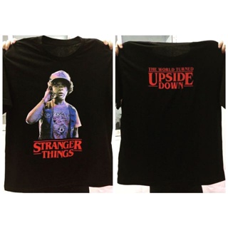 UuK8 /Dustin The Stranger Things เสื้อยืด! เสื้อยืดคอกลมผ้าฝ้าย_01