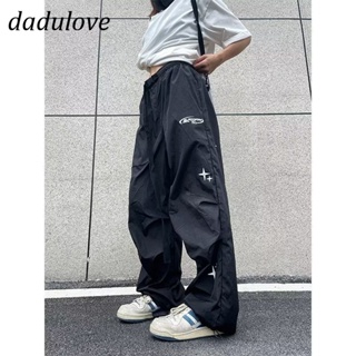 DaDulove💕 New American Street Retro High Waist Casual Pants Loose Niche Sports Pants Large Size Parachute Pants