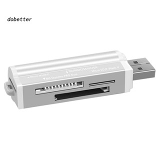 &lt;Dobetter&gt; 4 in 1 อะแดปเตอร์การ์ดรีดเดอร์ USB TF MS M2 ขนาดเล็ก แบบพกพา สําหรับคอมพิวเตอร์