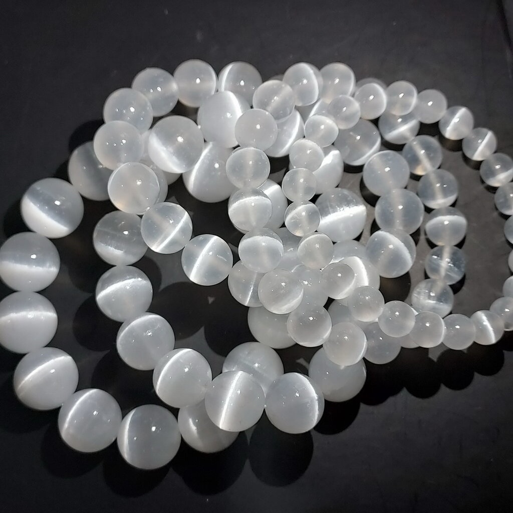 ชุดสวยราคาถูกใจ-สร้อยข้อมือ-เซเลไนต์-selenite-งานสวย-มีตาแมว-8-16-มม