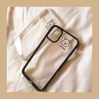 Bear Head Phone Case For Iphone11 12pro Transparent XR iPhone X Female 13 Tide Xsmax Drop-Resistant 6 Couple 7 Sets 8plus Hard