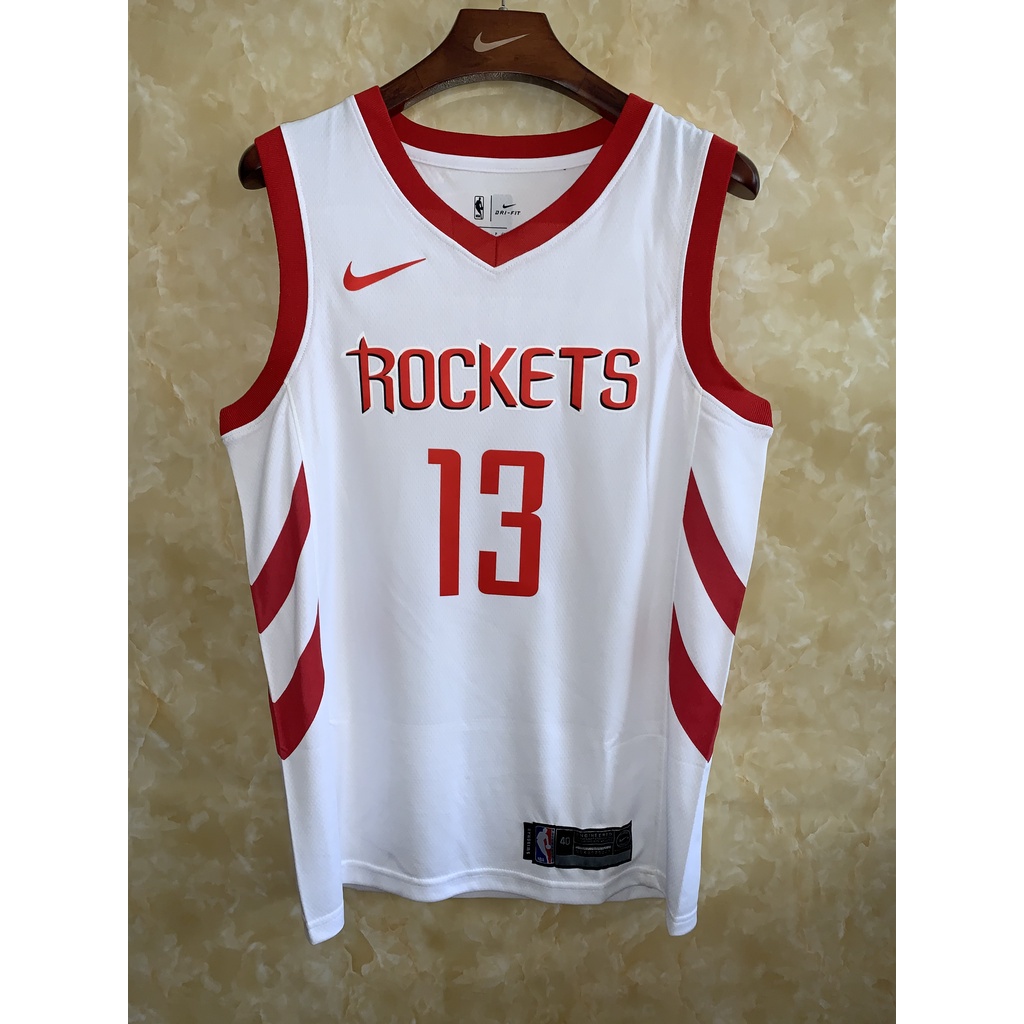 houston-rockets-13-james-harden-เสื้อบาสเก็ตบอลสีดำของผู้ชายสั้น-เสื้อยืดกีฬา