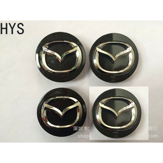 Hys JC| ฝาครอบดุมล้อรถยนต์ ลายโลโก้ 56 มม. สําหรับ Mazda 2(2016-2021) Mazda 3 Mazda 6 CX5 CX7 RX-8 Anza MX-5 4 ชิ้น