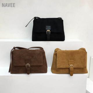 NAVEE กระเป๋าสะพายไหล่ผู้หญิงกำมะหยี่ Retro Casual Soft Breathable Women Messenger กระเป๋าสะพายสำหรับงานประจำวัน