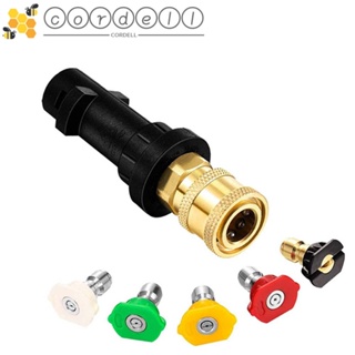 CORDELL High Quality High Pressure Washer Adapter Garden Electric Washer Adapter Spray Washer Adapter Universal For karcher k2k3k4k5k6k7 1800psi 5 Nozzle Adapters Brass Car Wash Accessories Quick Connector