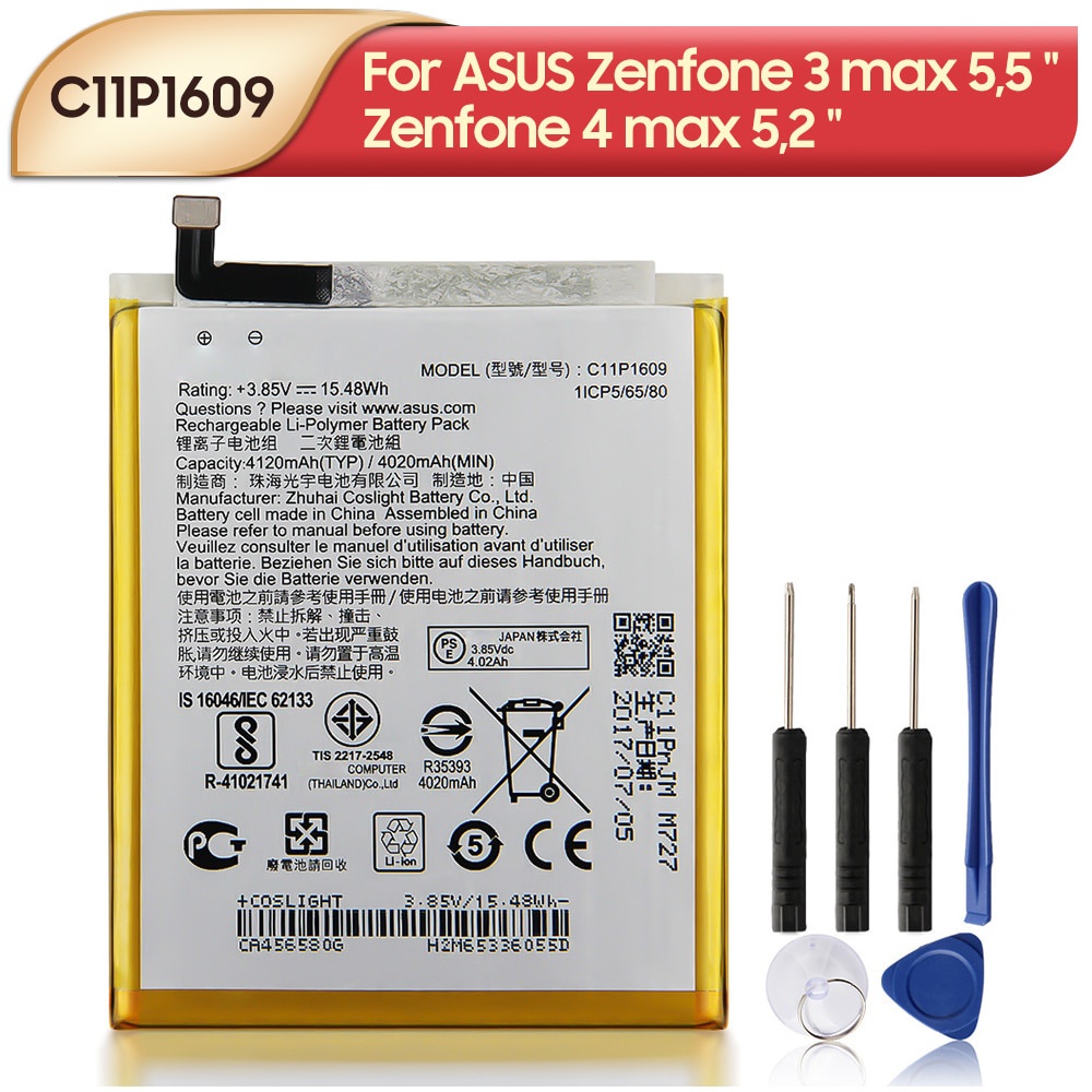 แบตเตอรี่ทดแทน-c11p1609สำหรับ-asus-zenfone-3-max-5-5-amp-quot-zc553kl-x00dda-zenfone-4-max-5-2-amp-quot-zc520kl-4120mah