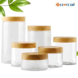 กล่องพลาสติกใส กันความชื้น ขนาด 400-100 มล. พร้อมฝาปิดไม้ สําหรับเก็บเมล็ดกาแฟ ชา และเครื่องปรุงรส