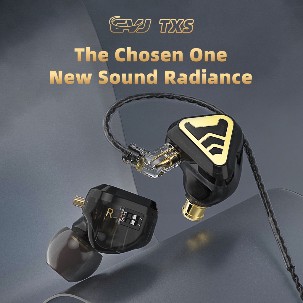 cvj-txs-หูฟัง-3-โหมด-iems-hifi-ตัดเสียงรบกวน-2pin-สําหรับเล่นกีฬา-วิ่ง-เล่นเกม