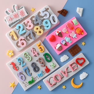แม่พิมพ์ซิลิโคนเรซิ่น อีพ็อกซี่ รูปตัวอักษร Happy Birthday สําหรับทําขนมหวาน ช็อคโกแลต เยลลี่ เค้ก เบเกอรี่ DIY
