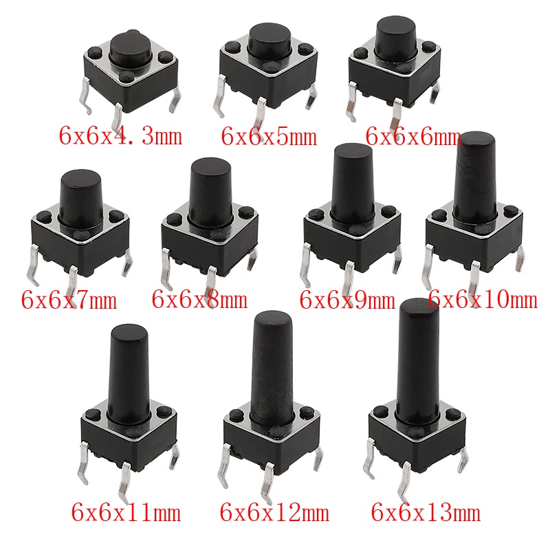 แผงสวิตช์ปุ่มกด-pcb-ขนาดเล็ก-6x6-มม-dip-4pin-6-6-4-3-มม-5-มม-6-มม-7-มม-8-มม-25-มม-50-ชิ้น