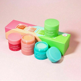 LANEIGE Lip Sleeping Mask EX MINI KIT (Berry 8g, Grapefruit 8g, Apple Lime 8g, Mint Choco 8g)