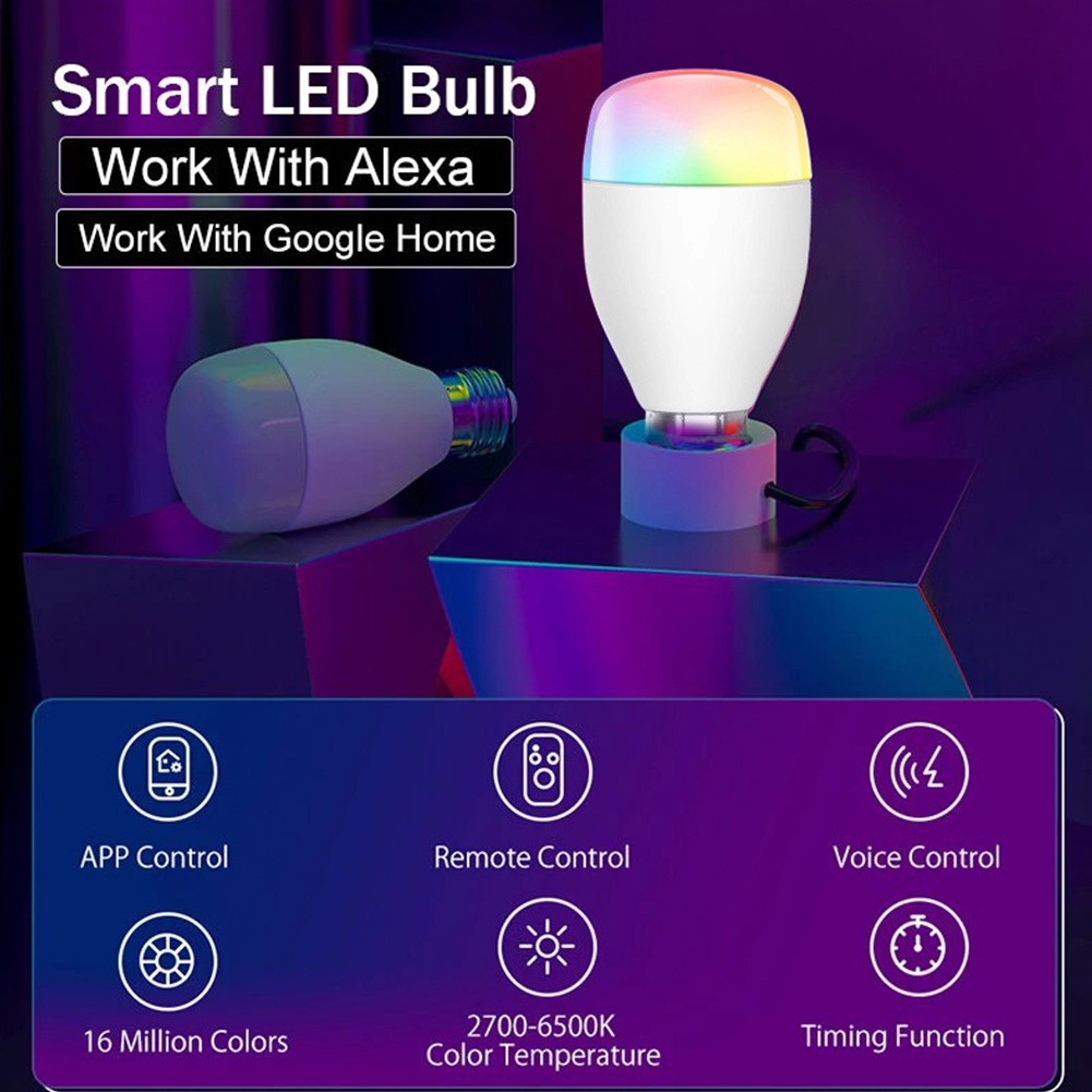 หลอดไฟอัจฉริยะ-smart-wifi-led-light-9w-เลือกโทนสี-ปรับความสว่าง-ตั้งเวลาได้-ควบคุมผ่าน-app-cod
