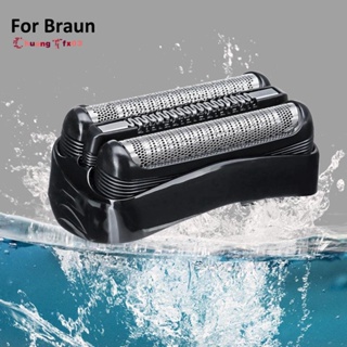 หัวเครื่องโกนหนวดไฟฟ้า 21B แบบเปลี่ยน สําหรับ Braun Series 3 301S 310S 320S 330S 340S 360S 3010S 3020S 3030S 3040