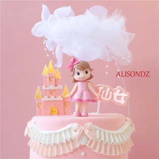 Alisondz เครื่องมือตกแต่งเค้กโบว์สีชมพูหลากสีสําหรับเด็ก