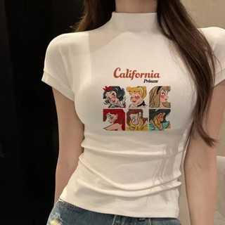 เสื้อยืดแขนครึ่ง เปิดไหล่ ขนาดเล็ก เข้ากับทุกการแต่งกาย แบบเป็นทางการ สไตล์หวานแหวว สําหรับผู้หญิง