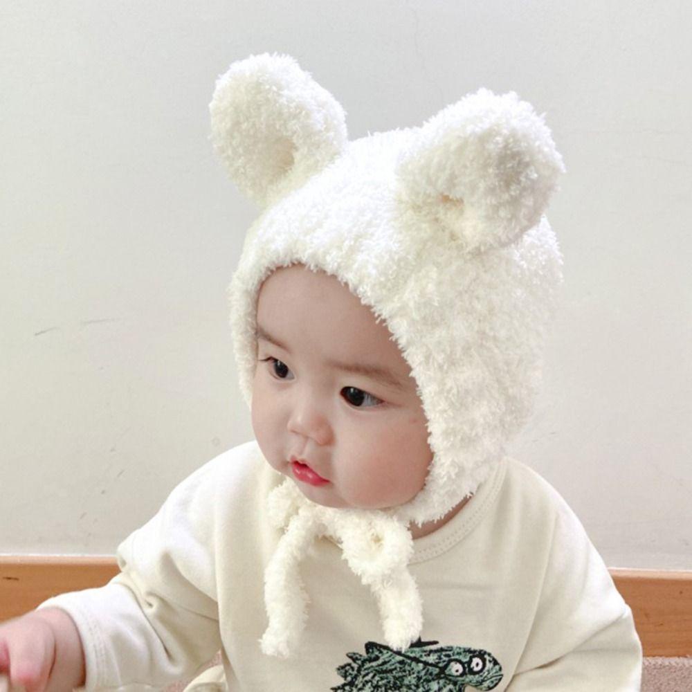 emilee-หมวกเด็ก-ปรับได้-น่ารัก-ฤดูหนาว-หูหมีนุ่ม-สําหรับเด็กวัยหัดเดิน