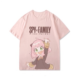 เสื้อยืดSPY×FAMILY เสื้อยืดคู่รัก อนิเมะ การ์ตูนน่ารัก Arnia เสื้อยืดชายหญิงใส่หน้าร้อนได้