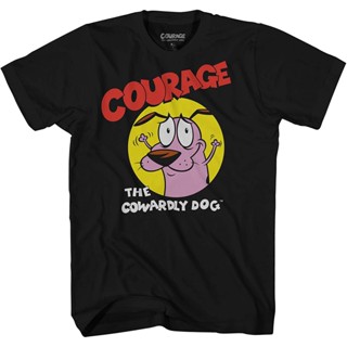 มีความสุข Adult Cartoon Network courage the cowardly dog graphic cotton t-shirt for men