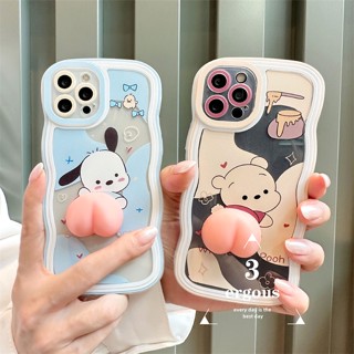 เคสป้องกันโทรศัพท์มือถือ แบบนิ่ม ลายการ์ตูนหมีพูห์ 3D สําหรับ Samsung A13 A03 A23 A33 A53 A73 A03s A02 A12 A22 A52 A52s A72 A20 A30 A32 A51 A71 A50 A50s A30s A31