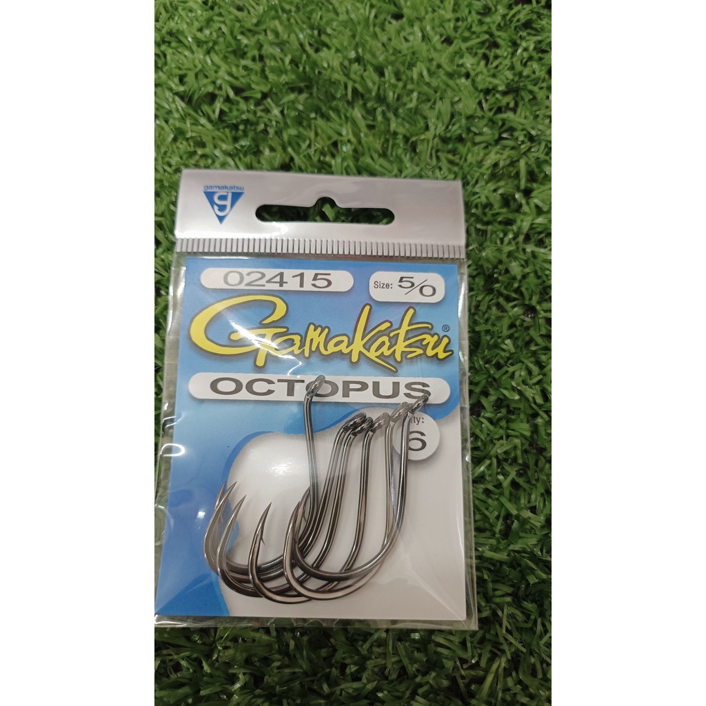 Gamakatsu Octopus Hooks - Size 1/0, Premium Quality Fishing Hooks For Saltwater & Freshwater