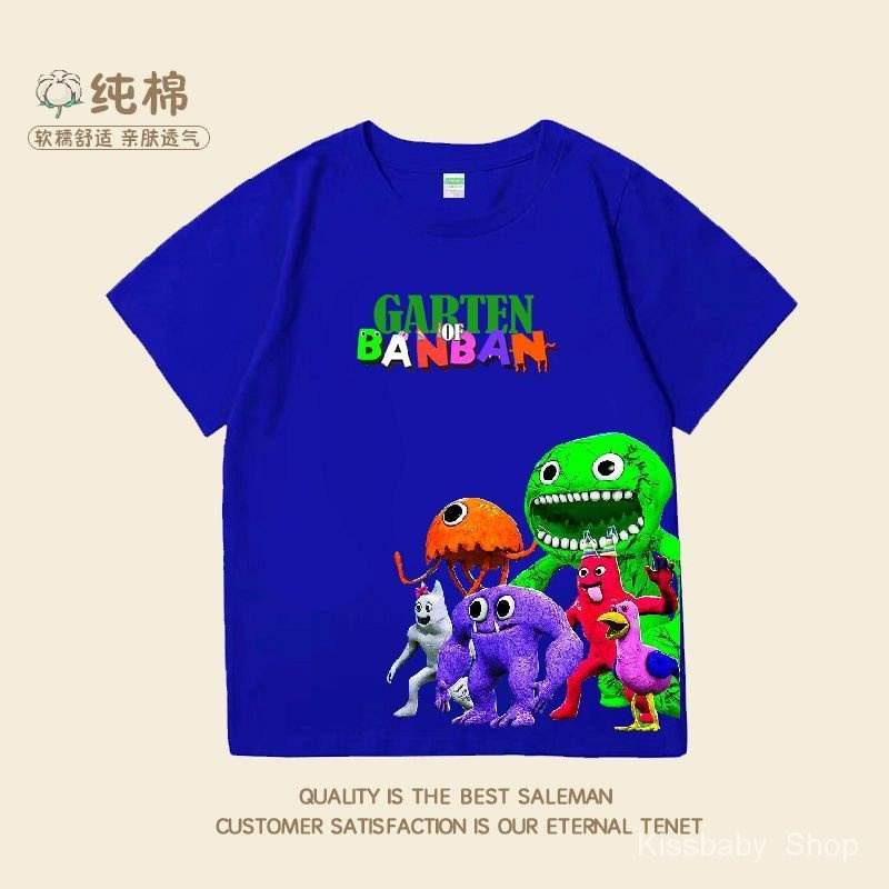 ใหม่-เสื้อยืดแขนสั้น-ผ้าฝ้ายแท้-พิมพ์ลายเกมตุ๊กตา-garten-of-banban-banban-garden-แฟชั่นฤดูร้อน-สําหรับเด็ก