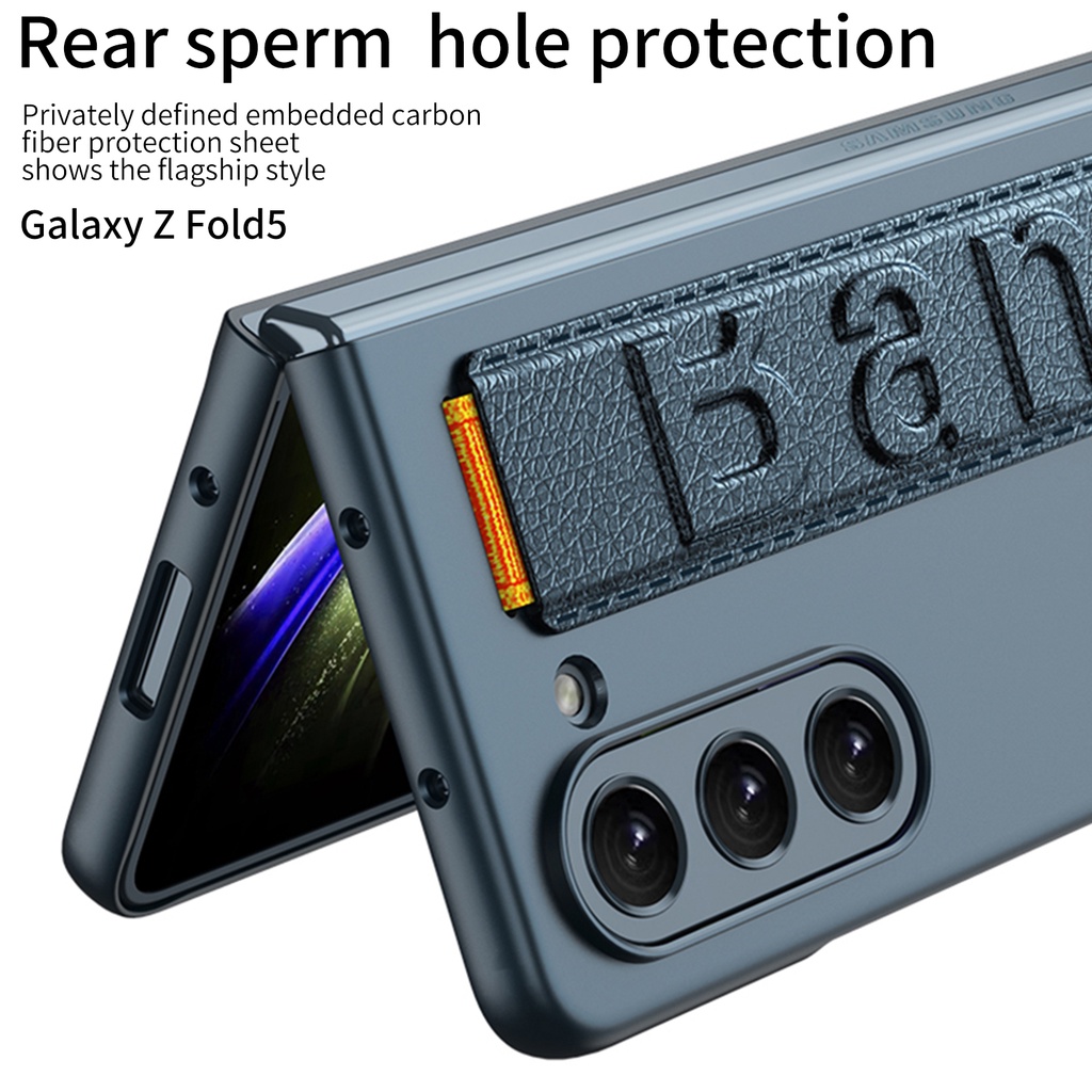 เคสโทรศัพท์มือถือ-ป้องกันเลนส์-หรูหรา-สําหรับ-samsung-galaxy-z-fold5-z-fold5