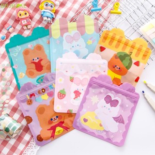 [FSBA] 5pcs Food Ziplock Bag Cute Rabbit Bear Candy Cookie Packaging Bags Wedding Birthday Party Decorations Gift Wrapping Supplies  KCB