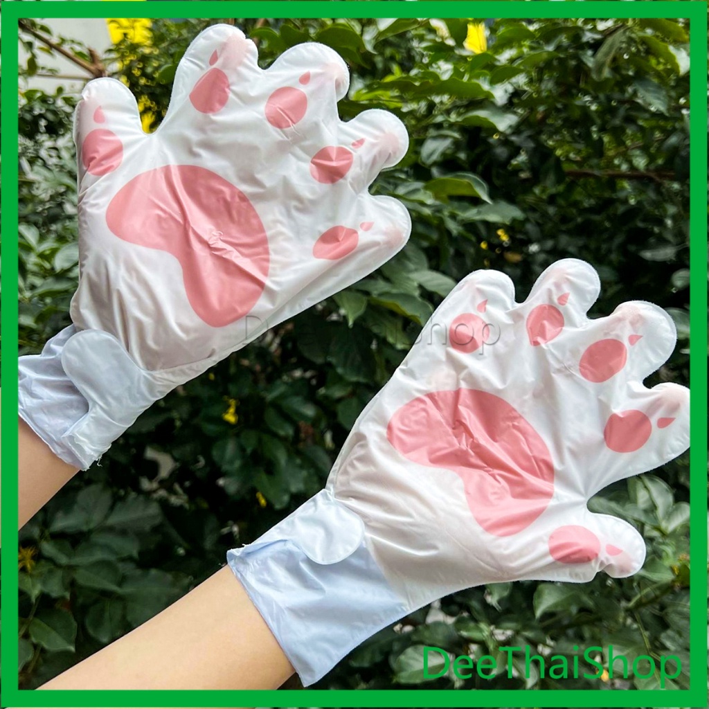 deethai-มาส์กมือ-ไนอะซินาไมด์-อุ้งมือแมว-ให้ความชุ่มชื้น-ไวท์เทนนิ่ง-รูปเล็บแมว-hand-mask