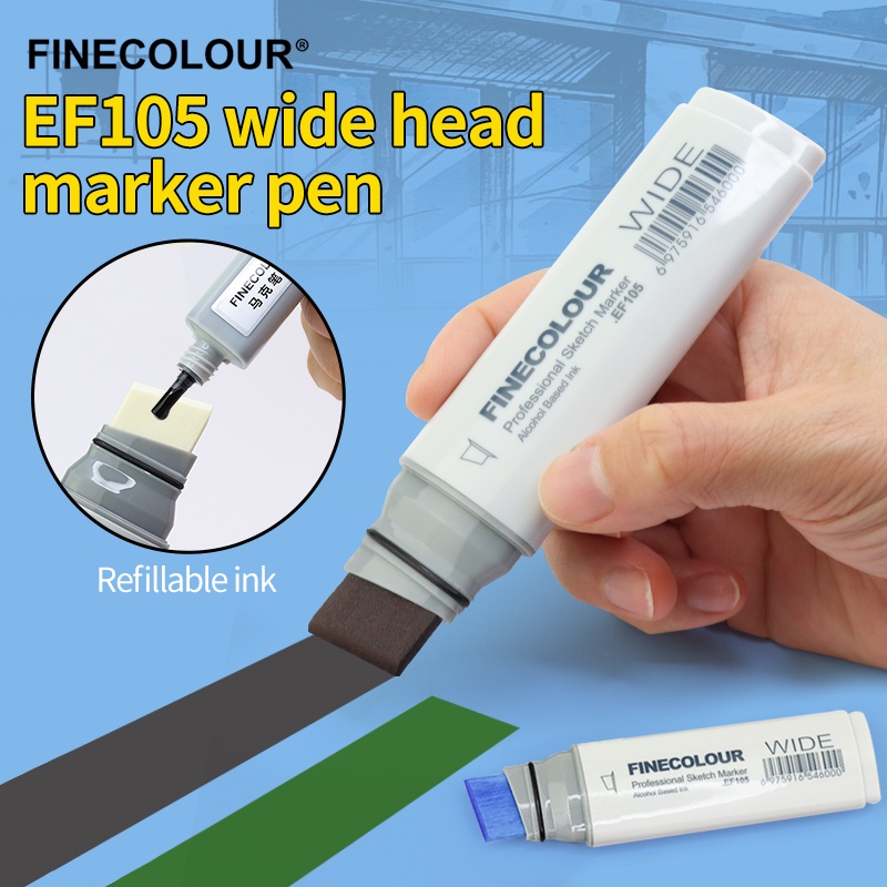 finecolour-ปากกามาร์กเกอร์-เส้นแอลกอฮอล์-กว้าง-20-มม-สําหรับวาดภาพระบายสี