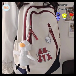 [Xiao Sang] กระเป๋าเป้สะพายหลัง กระเป๋านักเรียน ความจุขนาดใหญ่ สําหรับผู้หญิง