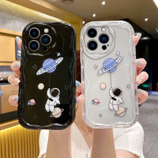 เคสโทรศัพท์มือถือแบบนิ่ม TPU กันกระแทก ลายการ์ตูนนักบินอวกาศ สีวาว สําหรับ Xiaomi Redmi Note 11 Pro 4G Note 12 Pro Plus Note 8 Pro Note 10 Pro 5G Note 9