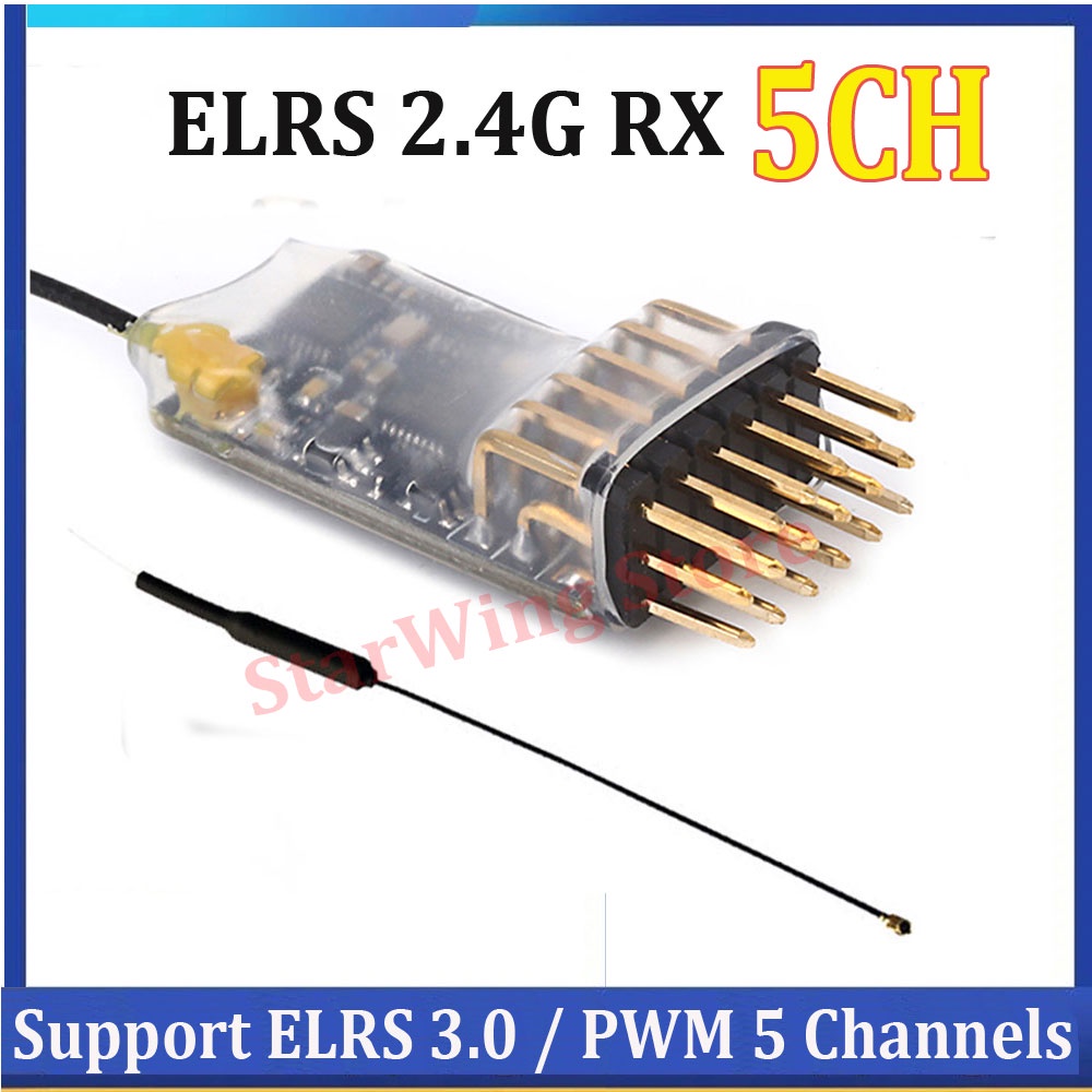 frsky-elrs-ตัวรับสัญญาณ-2-4g-5ch-pwm-expresslrs-พร้อมเสาอากาศท่อทองแดง-2-0dbi-2-4g-รองรับ-elrs-3-0-pwm-crsf-สําหรับโดรนบังคับ