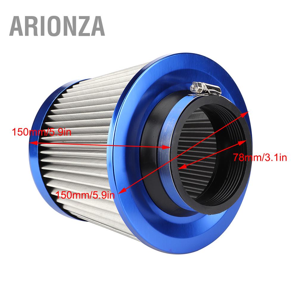 arionza-เครื่องกรองอากาศสเตนเลส-78-มม-3-1-นิ้ว-สําหรับรถยนต์