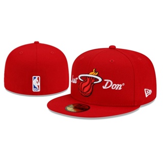 หมวกแก๊ป ปักลาย NBA Miami 59FIFTY แฟชั่น สําหรับผู้ชาย และผู้หญิง