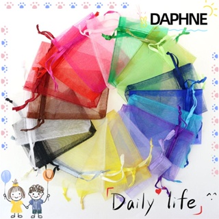 Daphne ถุงขนมหวาน ผ้าเชียร์ ขนาด 9x12 ซม. สําหรับตกแต่งงานแต่งงาน 50 ชิ้น