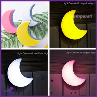 Led Light Sensor Control Mini Moon Shape Night Light สำหรับ Sleeping -AME1 -AME1