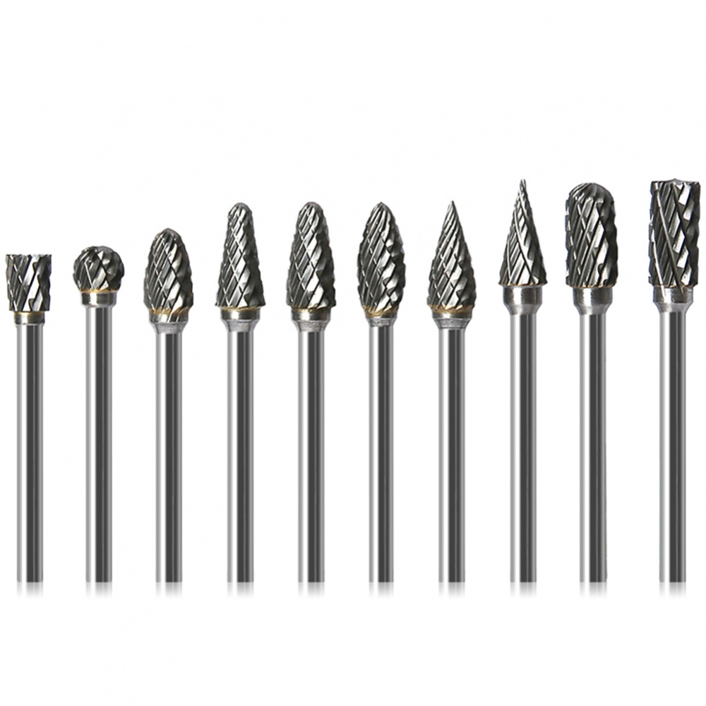 burrs-deburring-1pc-carbide-rotary-drill-die-grinder-double-cut-silver-3mm-shank
