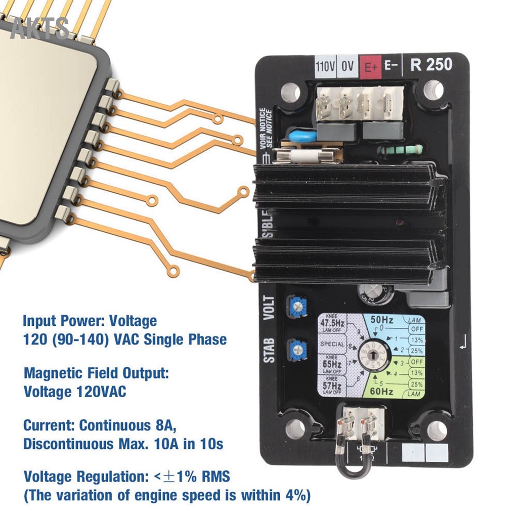 akts-r250-avr-auto-voltage-regulator-ชุดอุปกรณ์สร้างระบบสร้างดีเซลไร้แปรงถ่าน