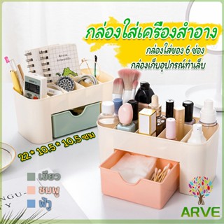 กล่องวางเครื่องสำอางค์ กล่องเก็บอุปกรณ์สำนักงาน สีพลาสเทล Cosmetics Box Drawer