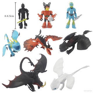 โมเดลตุ๊กตา How to Train Your Dragon Action Figure Light Fury Toothless ของเล่นสําหรับเด็ก 23 8 ชิ้น