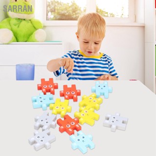 SARRAN 12 ชิ้น Balancing Block Hands On Ability Puzzle บล็อกซ้อนสีที่ทนทานสำหรับการโต้ตอบระหว่างผู้ปกครองและเด็ก