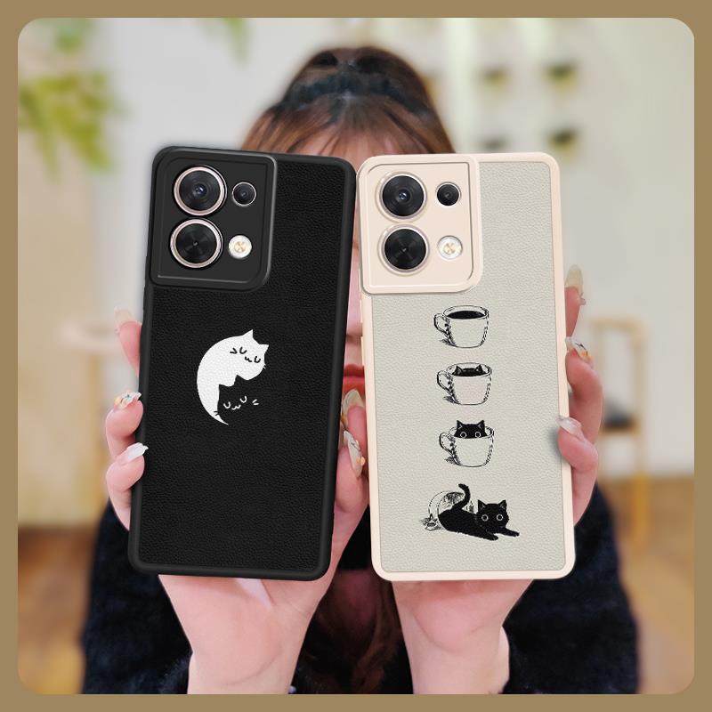 anti-knock-back-cover-phone-case-for-oppo-reno8-5g-silica-gel-waterproof-leather-cartoon-creative-couple-funny-dirt-resistant