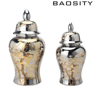 [Baosity] แจกันเซรามิค พร้อมฝาปิด สําหรับใส่ขิง ขิง ตกแต่งห้องนั่งเล่น ปาร์ตี้