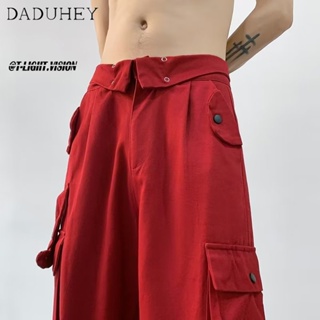 DaDuHey🔥 Mens Trendy All-Matching Multi-Pocket Cargo Pants 2023 New Hong Kong Style Fashion Loose Casual Pants