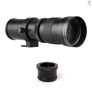 อะแดปเตอร์เลนส์ซูมกล้อง MF Super Telephoto F/8.3-16 420-800 มม. T2 mount พร้อมแหวนอะแดปเตอร์ M4/3-mount 1/4 Thr Came-8.9