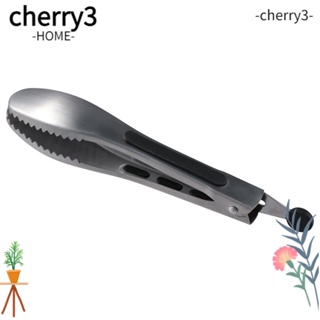 Cherry3 คีมคีบน้ําแข็ง สเตนเลส อเนกประสงค์ ทําความสะอาดง่าย ขนาดใหญ่ 8.86 นิ้ว สีเงิน สําหรับคีบน้ําแข็ง