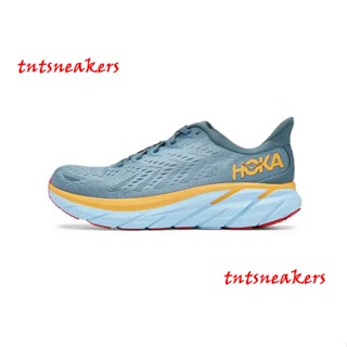 Hoka ONE ONE Clifton 8 รองเท้าผ้าใบลําลอง ระบายอากาศ เหมาะกับการวิ่ง เล่นกีฬา แฟชั่นสําหรับผู้ชาย ผู้หญิง hqaexl22 111