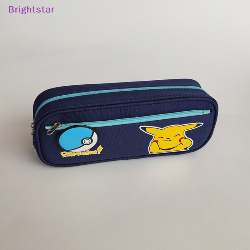 brightstar-กระเป๋าดินสอ-กระเป๋าเครื่องเขียน-ลายการ์ตูนโปเกม่อน-ปิกาจู-สีดํา-สําหรับนักเรียน